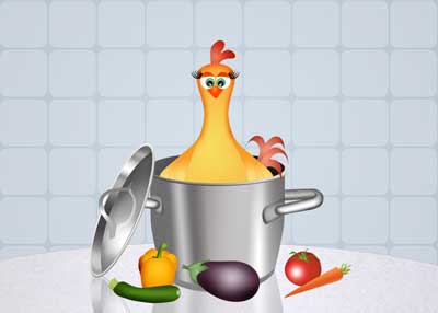 Chicken in the Pot clipart